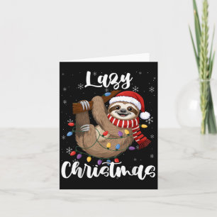 Carte Joyeux Noël Père Noël Slothmas Lazy