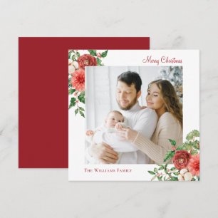 Carte Joyeux Noël Photo de vacances d'hiver