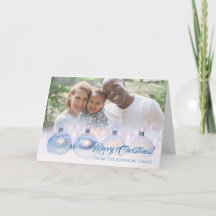 Joyeux Noël Photo Famille Avec Baubles