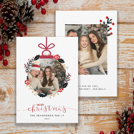 Carte Joyeux Noël Photo Globe Orament Card