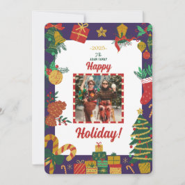 Carte Joyeux Noël Photo Holiday