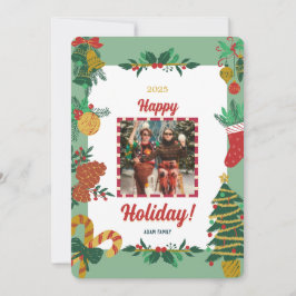 Carte Joyeux Noël Photo Holiday