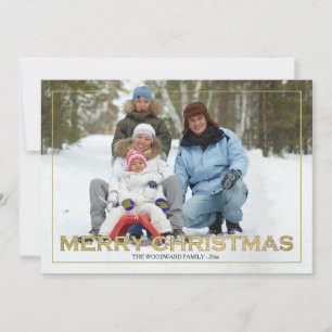Carte Joyeux Noël Photo Holiday encadrée
