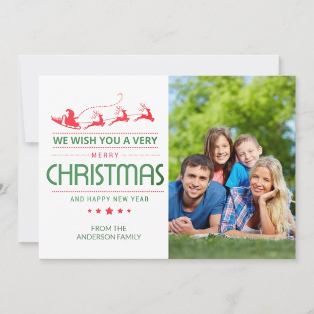 Carte Joyeux Noël Photo Holiday | Noël (Devant)