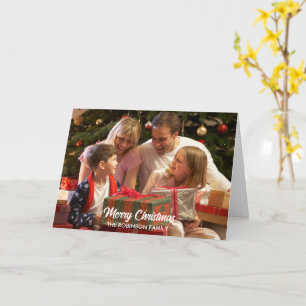 Carte Joyeux Noël Photo Personnalisée Nom Noël