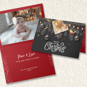 Carte Joyeux Noël Plié Photo