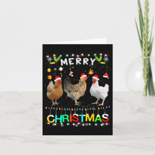 Carte Joyeux Noël Poulet de Noël Feu de Noël Feu de Noël