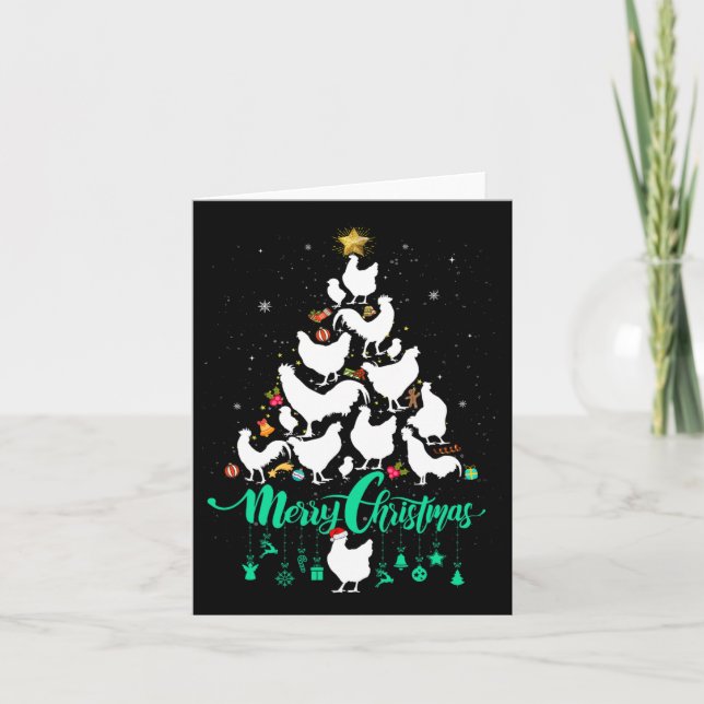 Carte Joyeux Noël Poulet de Noël Plaisir (Devant)