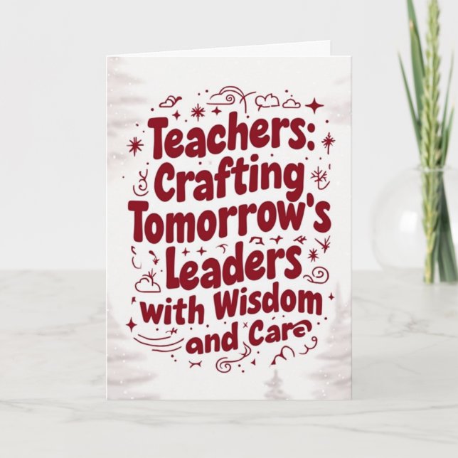 Carte Joyeux Noël pour les enseignants (Devant)