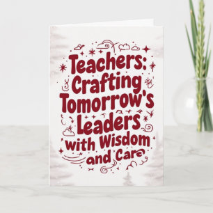 Carte Joyeux Noël pour les enseignants