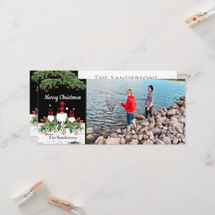 Carte Joyeux Noël Rouge Casquette Buffalo Gnomes Plaid