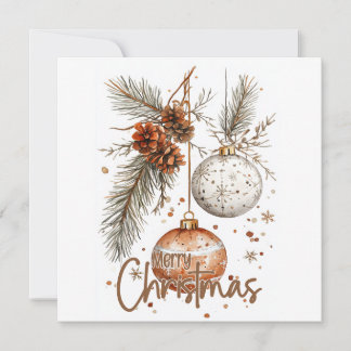 Carte Joyeux Noël Rustique