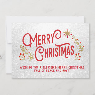 Carte Joyeux Noël, style Vintage