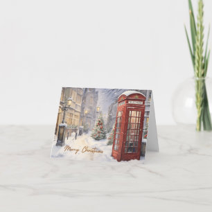 Carte Joyeux Noël Téléphone Vintage Booth
