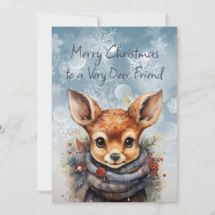 Carte Joyeux Noël Très Deer Ami Amusant Humour