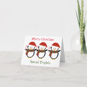 CARTE JOYEUX NOËL "TRIPLETS SPÉCIAUX"