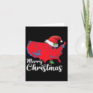 Carte Joyeux Noël Trump Patriotic Usa Map 2024 Père Noël