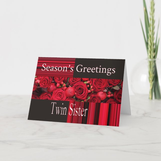 Carte Joyeux Noël Twin Sister (Devant)
