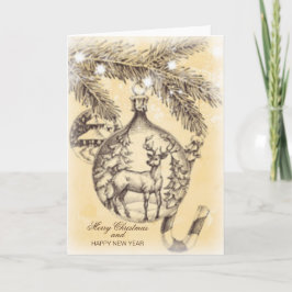 Carte Joyeux Noël vintage