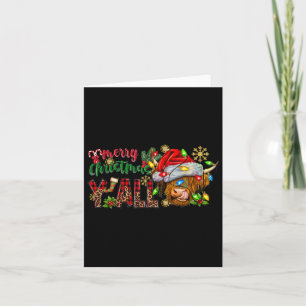 Carte Joyeux Noël Y'all Cute Highland Vache Noël