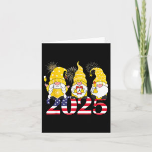 Carte Joyeux Nouvel An 2025 Eve Party Gnomes Fireworks H