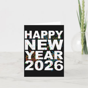 Carte Joyeux Nouvel An 2026 Nye Fireworks Cool Nouvel An