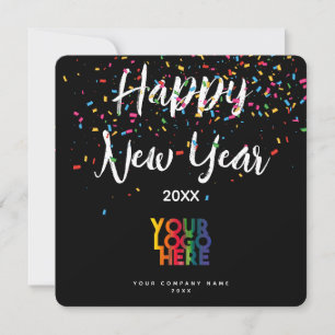 Carte Joyeux Nouvel An Entreprise Business Logo Vacances