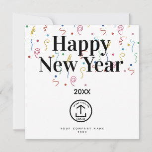 Carte Joyeux Nouvel An Entreprise Business Logo Vacances