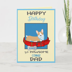Carte Joyeux papa chien d'anniversaire de ton chien de C