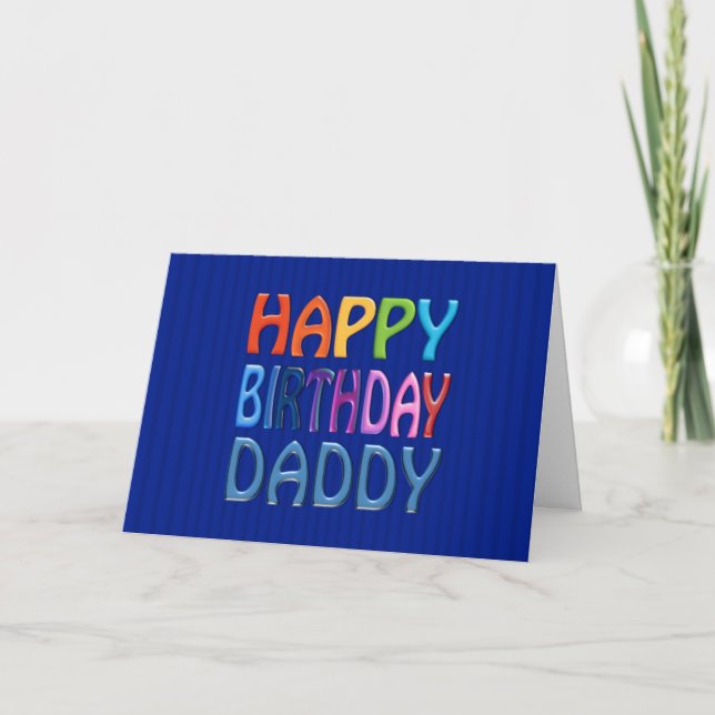 Carte Joyeux papa d'anniversaire - Bonne salutation colo (Devant)