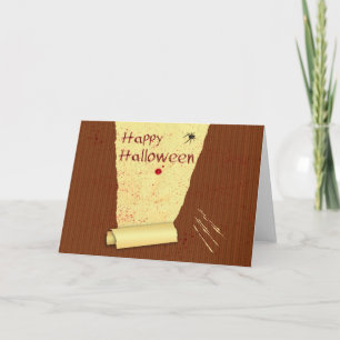 Carte Joyeux papier peint Halloween sanglant