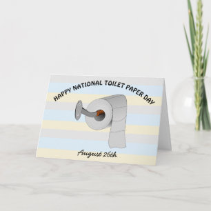 Carte Joyeux Papier Toilette National Jour Fêtes Drôle