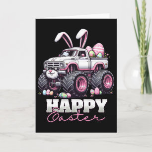 Carte Joyeux Pâques Monster Truck Lapin de Pâques Monste