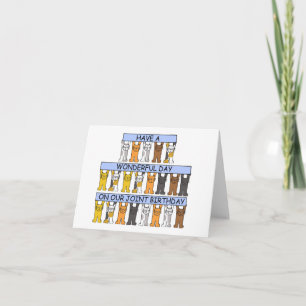 Carte Joyeux Partagé le même jour Anniversaire