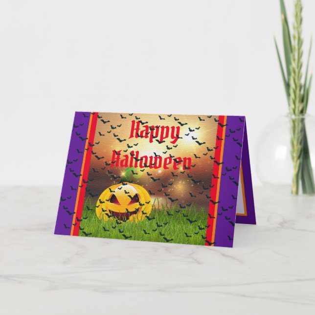 Carte Joyeux parti d'Halloween (Devant)