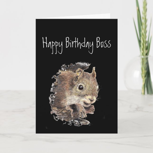 Carte Joyeux Patron d'anniversaire, à seulement un sain  (Devant)