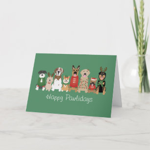Carte Joyeux Pawlidays Chiens Red Green