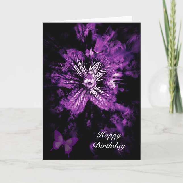 Carte Joyeux pétales d'anniversaire (Devant)