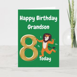 Carte Joyeux petit-fils du 8e anniversaire