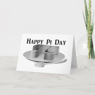 Carte Joyeux Pi Day - Pi on a Silver Platter