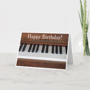 Carte Joyeux piano d'anniversaire