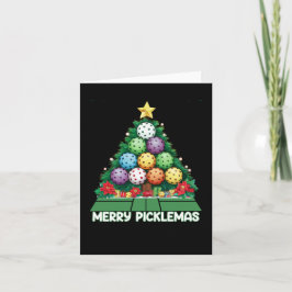 Carte Joyeux Picklemas Funny Pickleball Noël