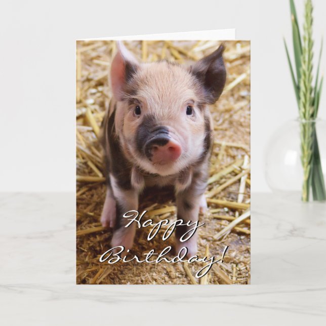 Carte Joyeux Piglet d'anniversaire (Devant)