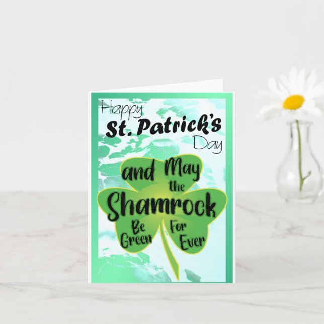Carte Joyeux poème irlandais Jour de la Saint Patrick (Petite plante)