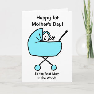 Carte Joyeux premier anniversaire de maman pour un bébé