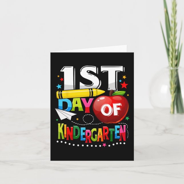 Carte Joyeux premier jour de maternelle enseignant s'amu (Devant)