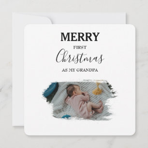 Carte Joyeux premier Noël comme mon grand-père 2 photos 