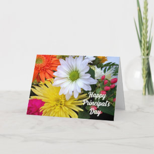 Carte Joyeux Principaux jour arrangement floral