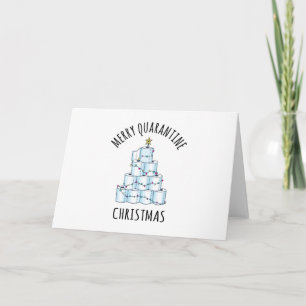 Carte Joyeux Quarantaine Arbre de Noël Papier toilette