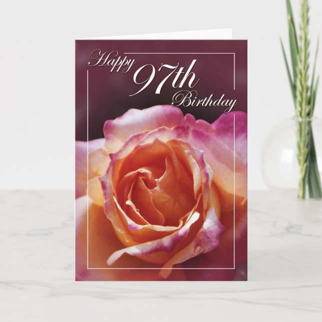 Carte Joyeux quatre-vingt-dix-septième anniversaire ! (Devant)
